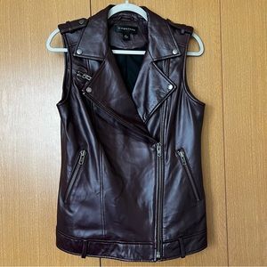 Bagatelle Leather Moto Vest Sz M NWOT